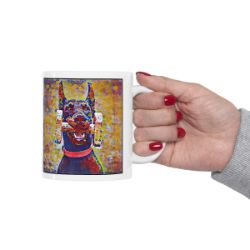 Picture of Doberman cropped-Party Confetti Mug