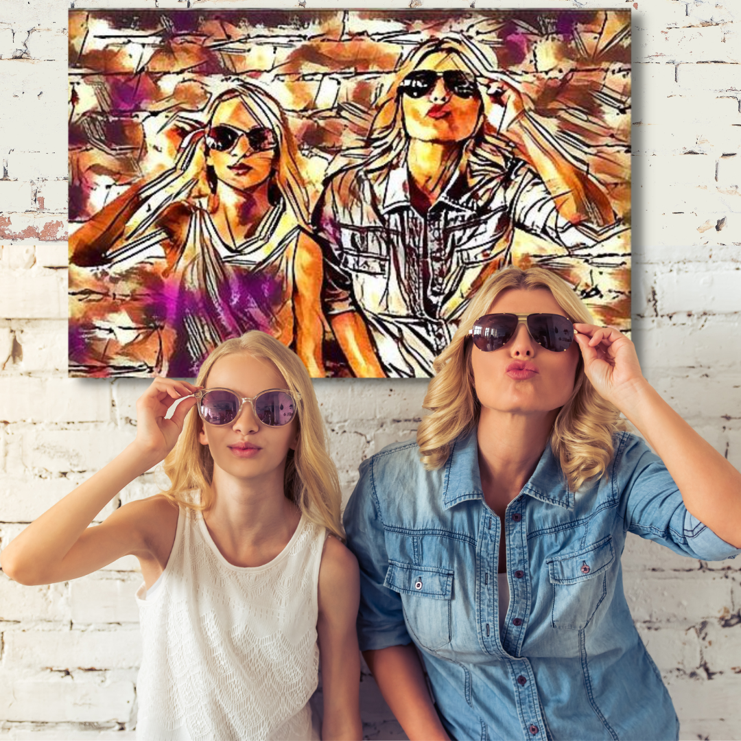 Mother and Daughter modern wall art